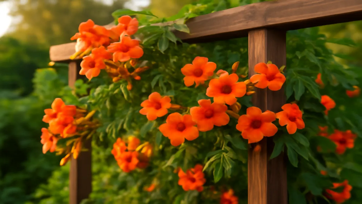 Flowers for hummingbirds garden detail