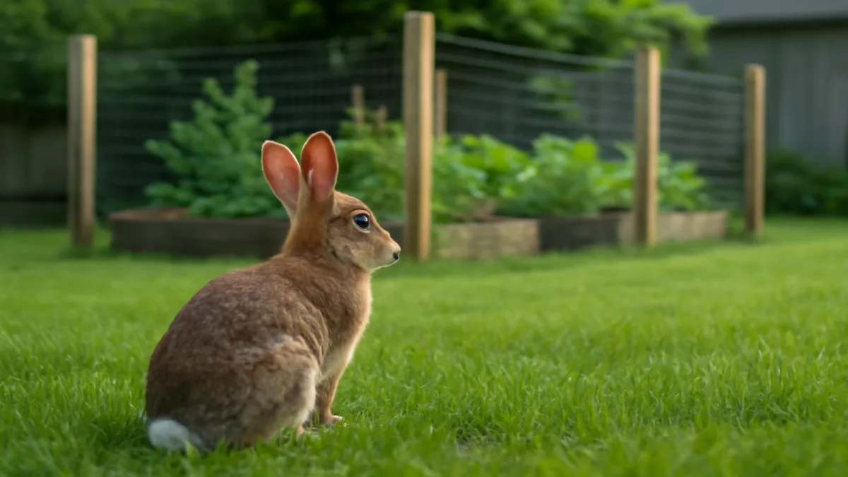 Rabbit-proof garden fence additional view
