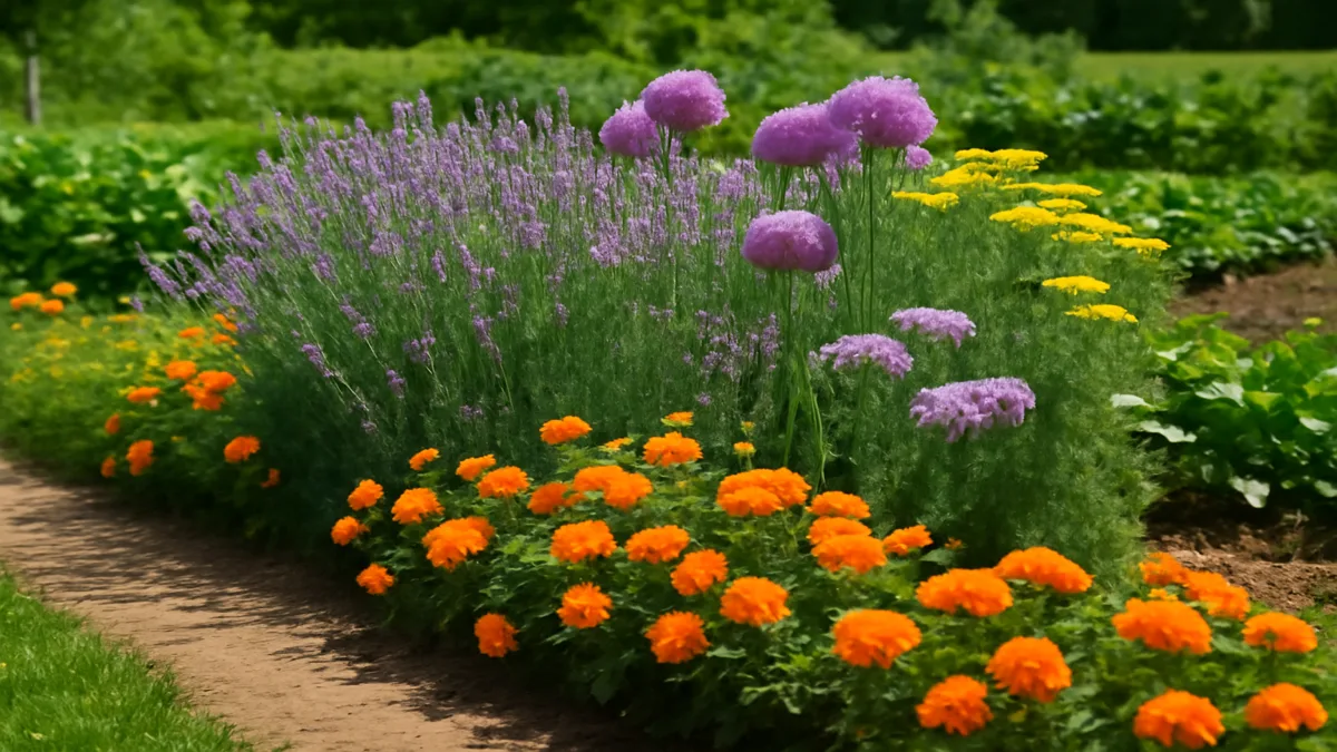 Rabbit-proof garden fence detail