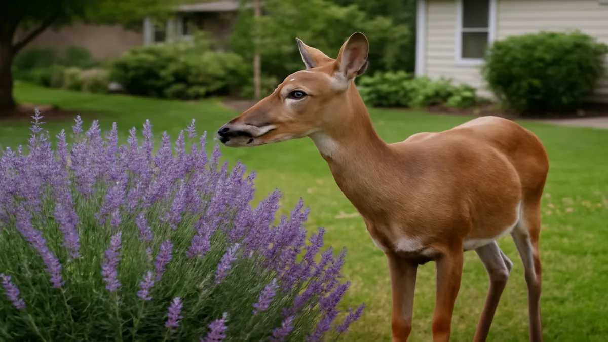 Deer-resistant garden plants detail