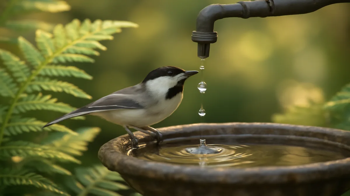 Birds in yard detail