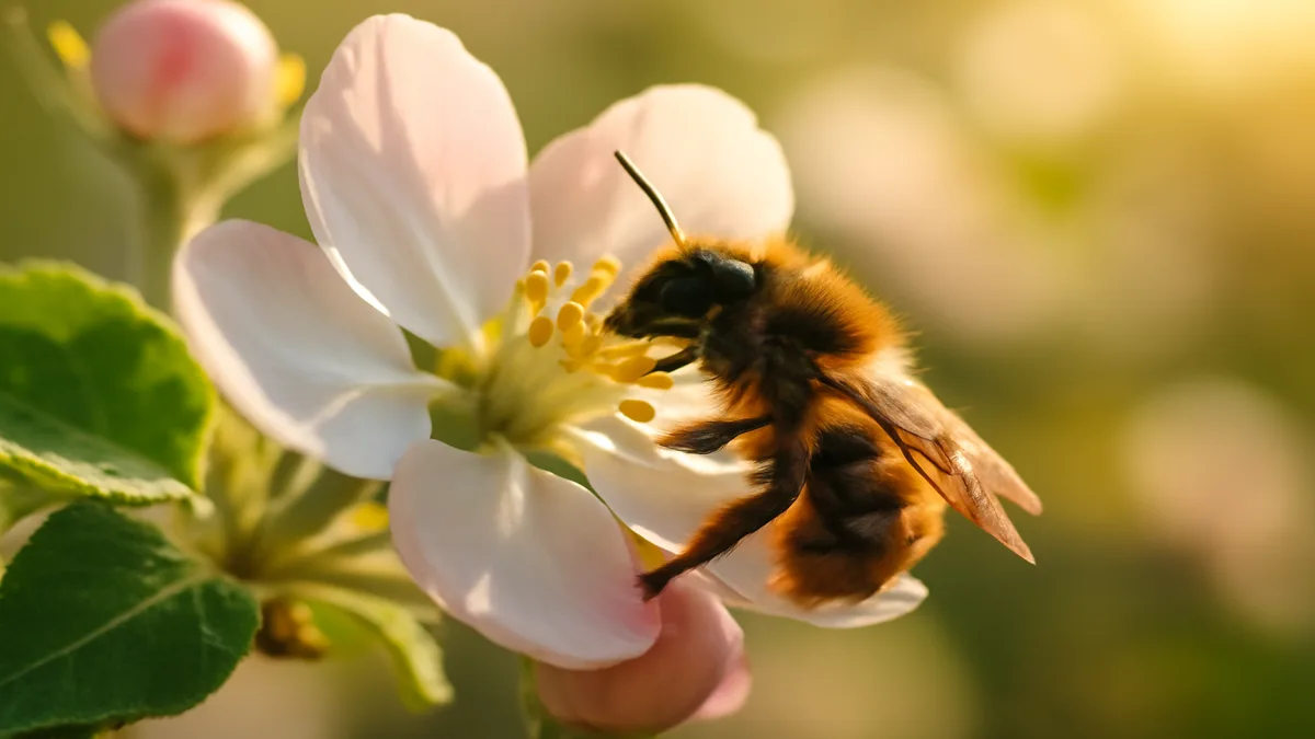 Mason bees detail